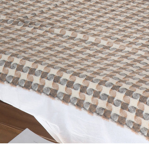 Elf CARAMBOLA Boho Wool Blanket 140×200 cm – Decorative Beige