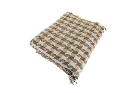Elf CARAMBOLA Boho Wool Blanket 140×200 cm – Decorative Beige
