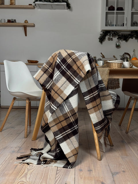 Elf Coffee & Oat Warm Comfort – Natural Wool Blanket