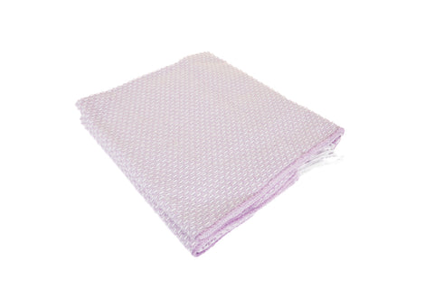 Valencia Boucle Бавовняний плед Boho 140×200 см - декоративний ажурний у ліловому кольорі