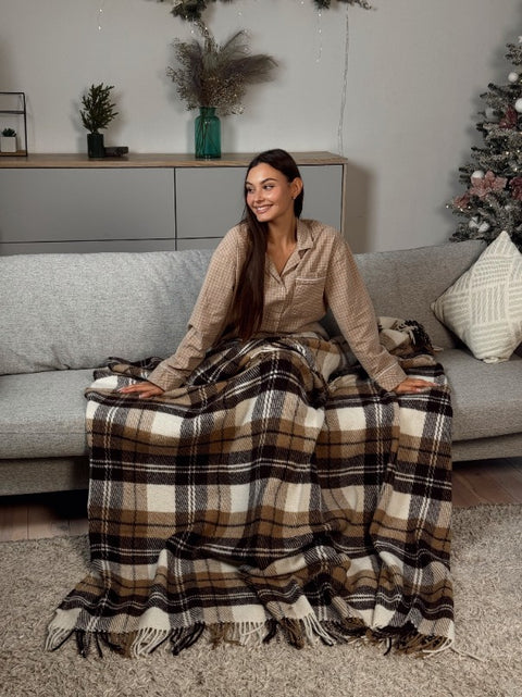 Elf Coffee & Oat Warm Comfort – Natural Wool Blanket