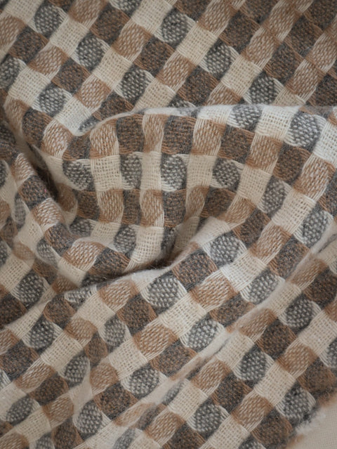 Elf CARAMBOLA Boho Wool Blanket 140×200 cm – Decorative Beige