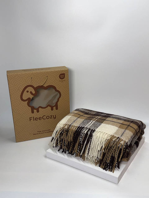 Elf Coffee & Oat Warm Comfort – Natural Wool Blanket