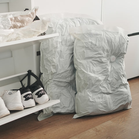 Set of 9 FleeCozy Vacuum Storage Bags, Assorted Sizes, Without Pump